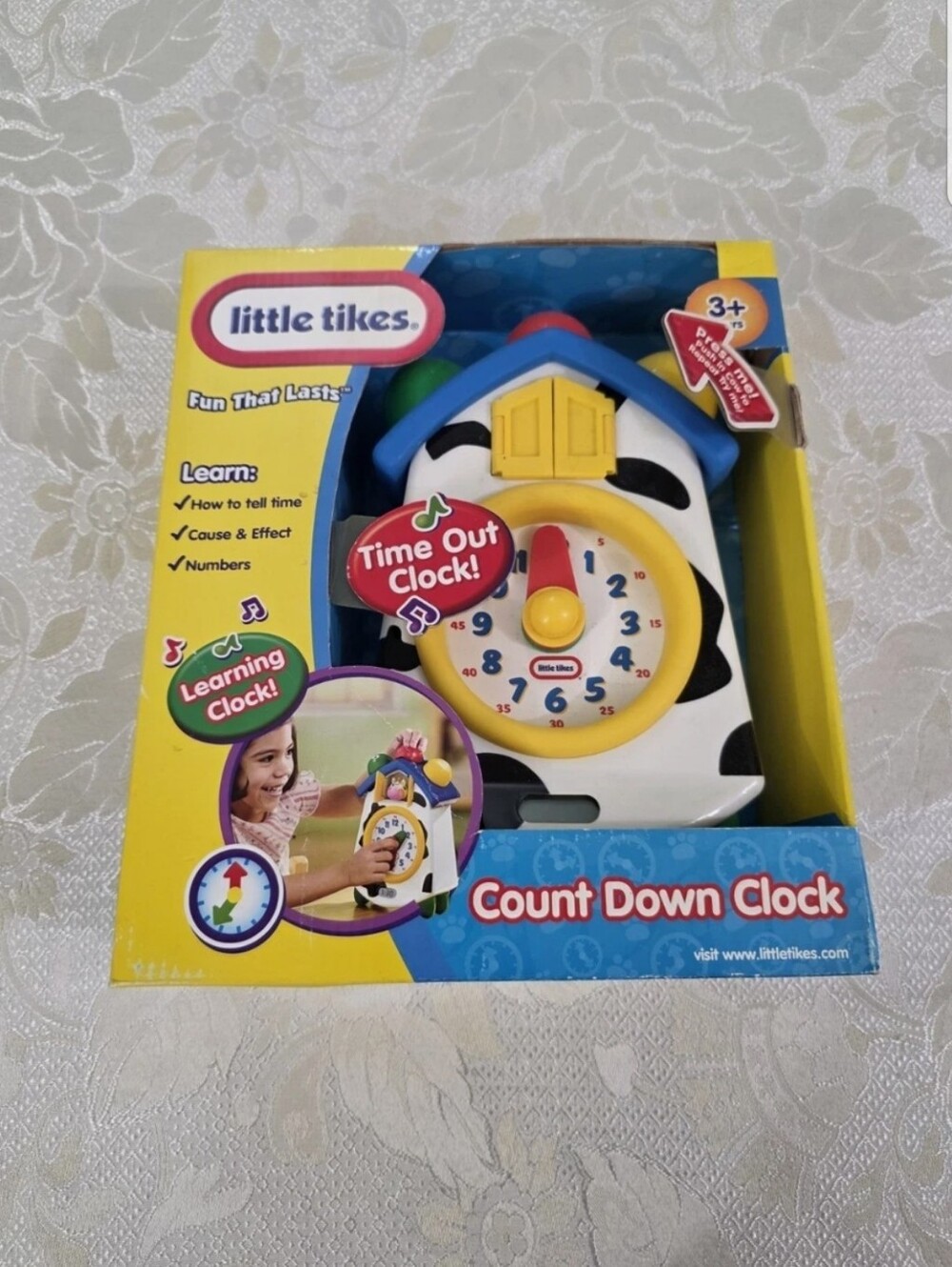 Vintage Little Tikes Clock A Doodle Moo Count Down Toy Learning Home School New